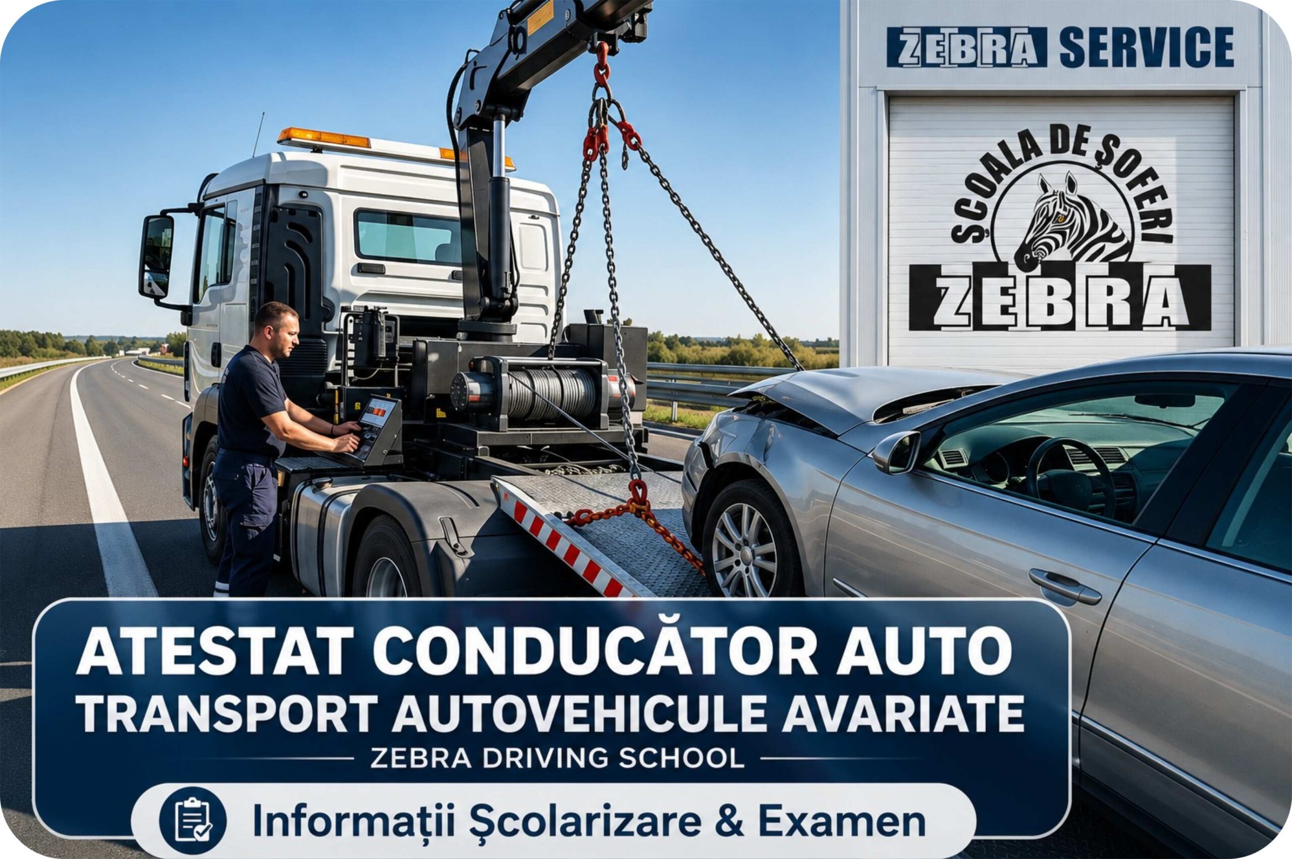 Atestate profesionale rutiere Transport vehicule avariate